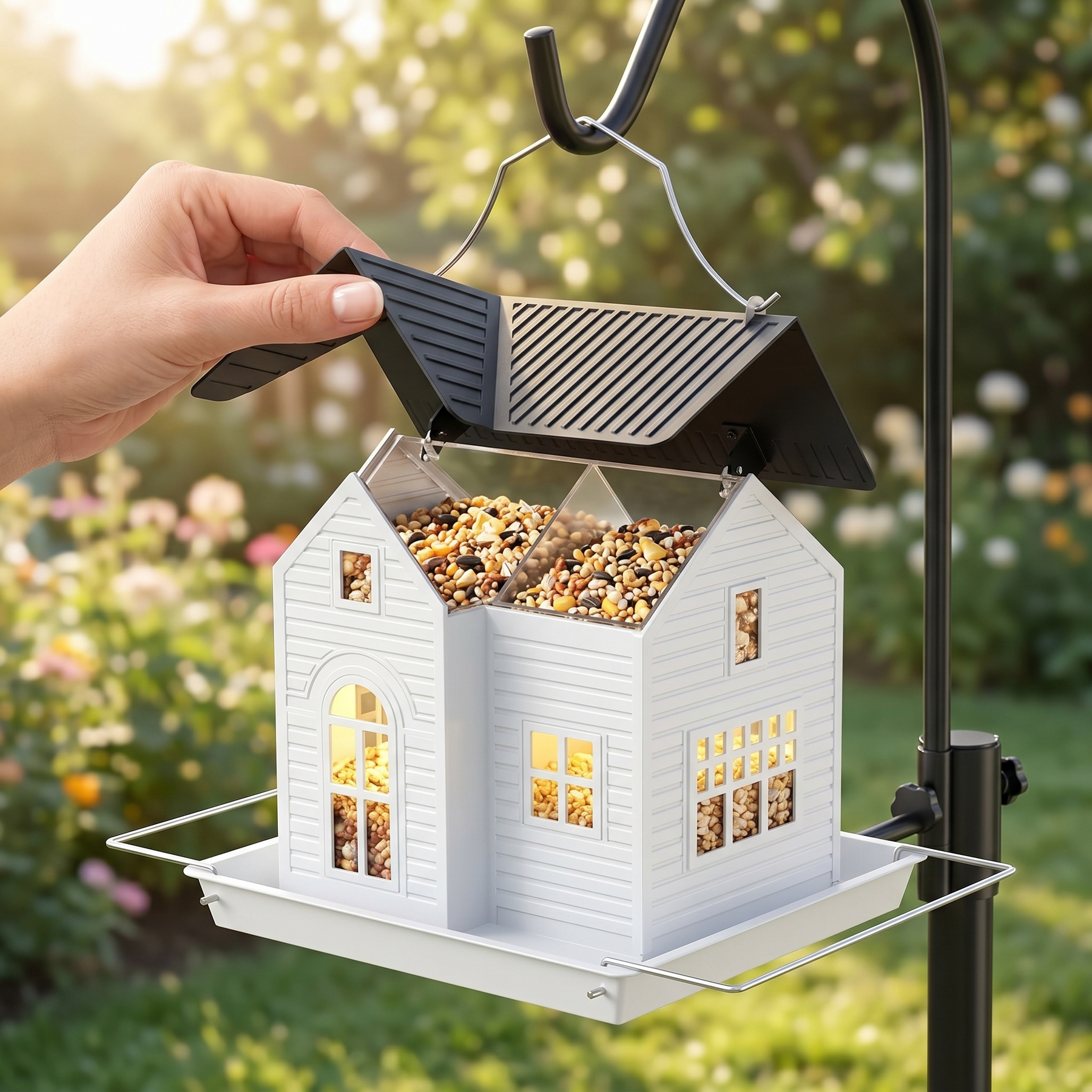 Lumora – Solar Bird House Feeder with Auto-Glow Windows
