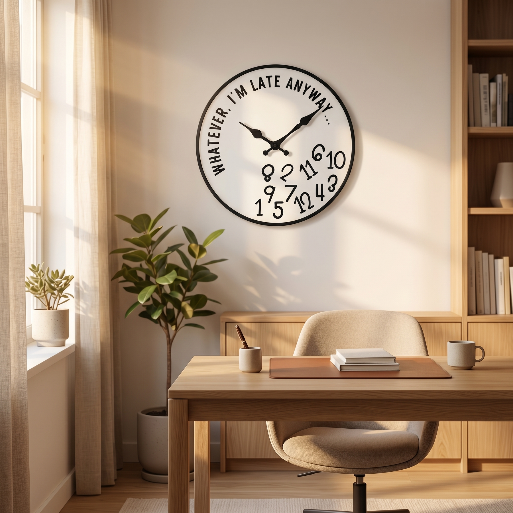 Lateley – Funny Silent Wall Clock with Messy Numbers
