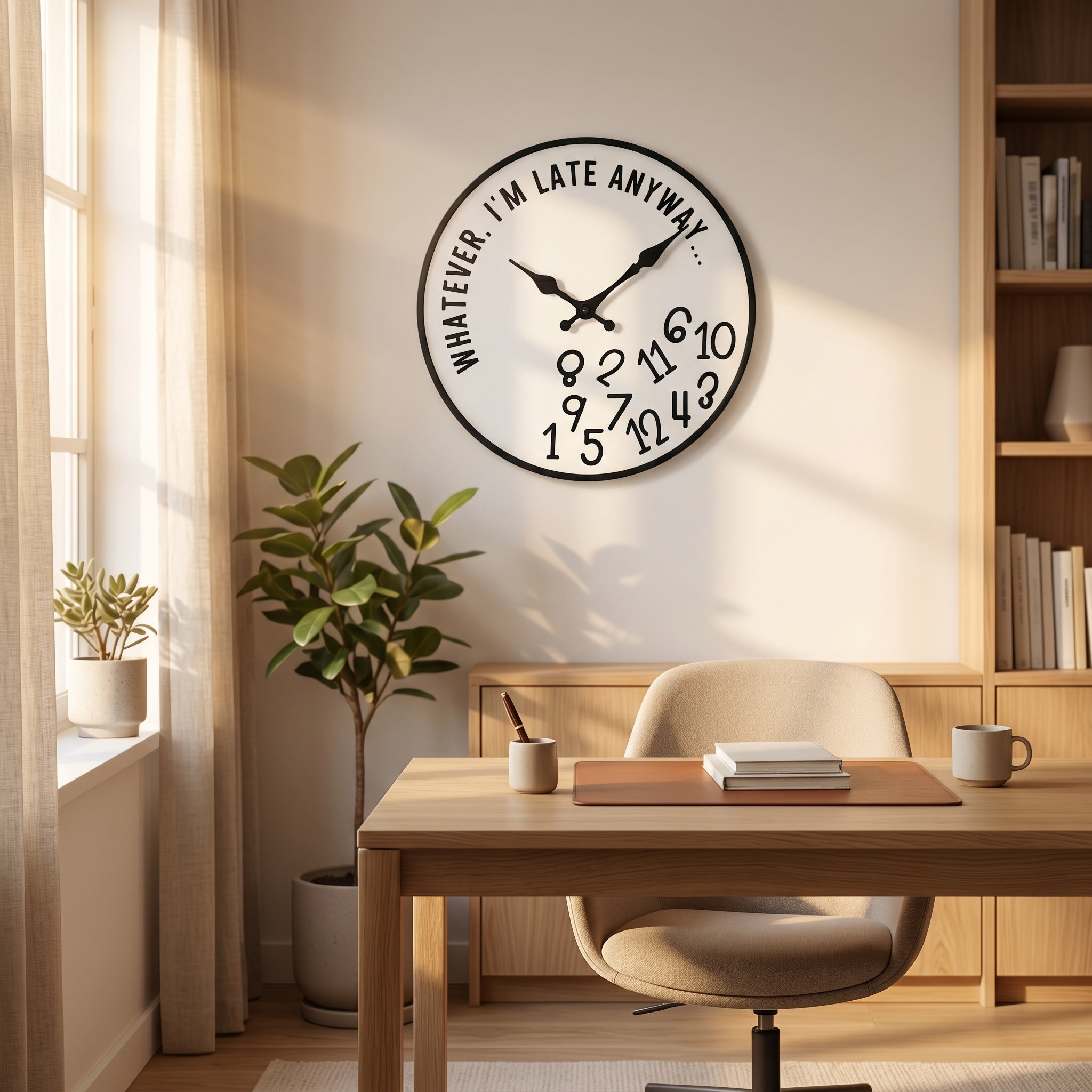 Lateley – Funny Silent Wall Clock with Messy Numbers