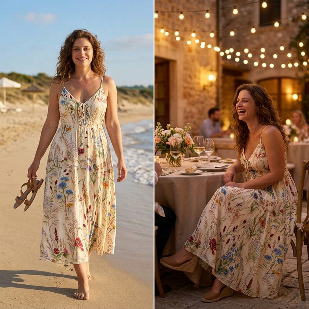 Floressa – Women's Wildflower A-Line Midi Sundress