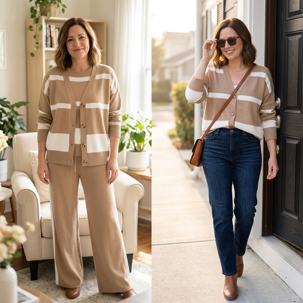 Lunaire – Women's 3 Piece Coordinated Knit Lounge Set