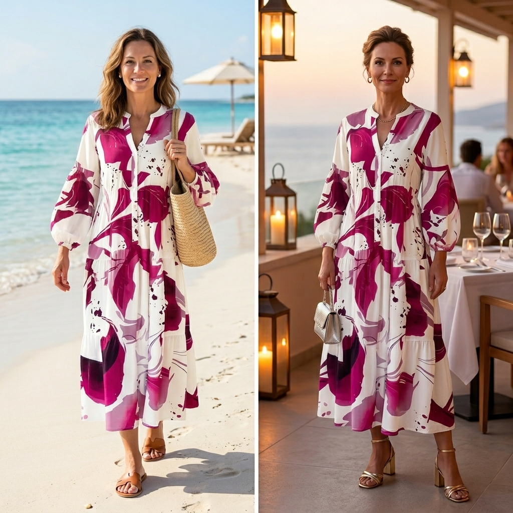 Floressa – Abstract Floral Maxi Dress