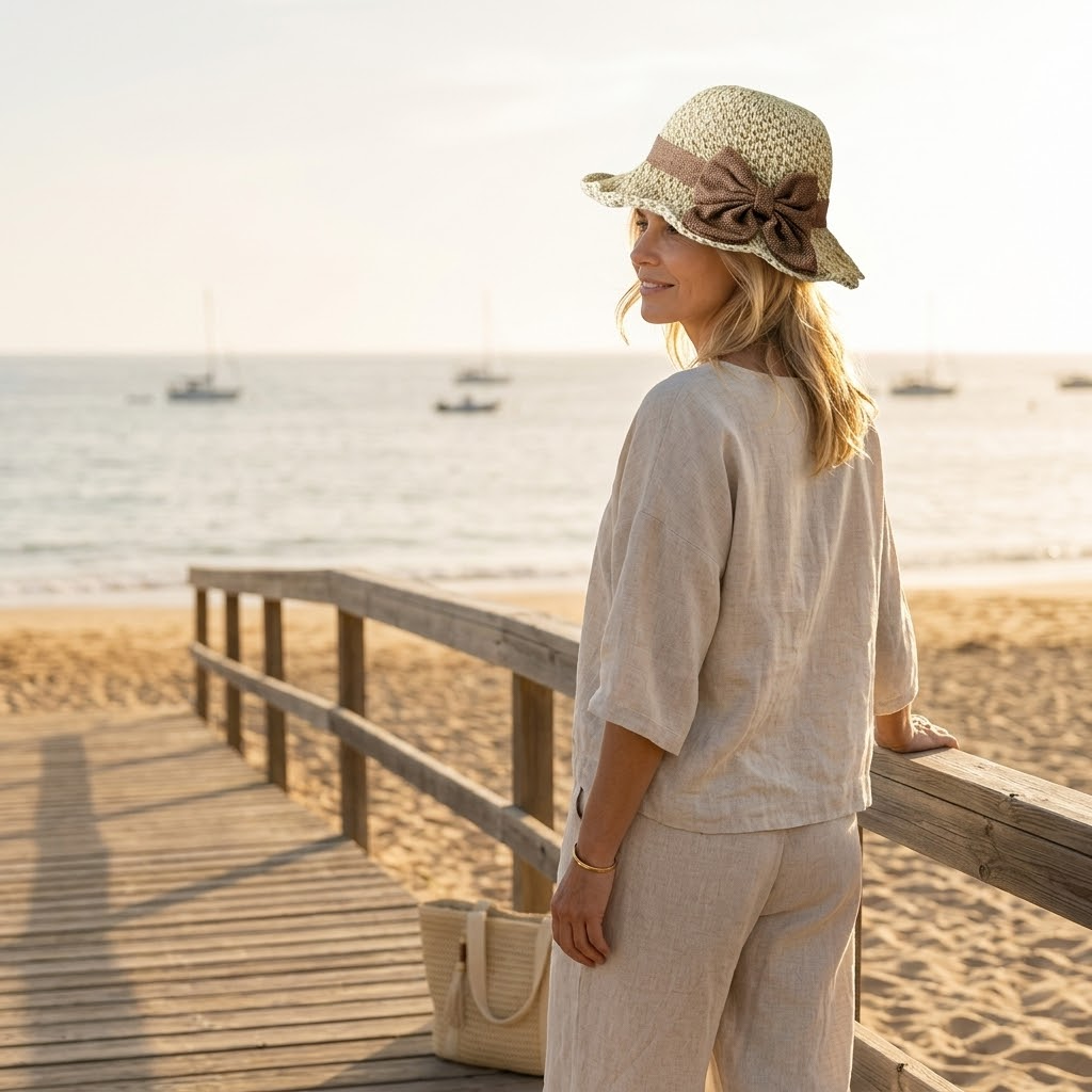 Bellabrim – Woven straw hat with bow detail