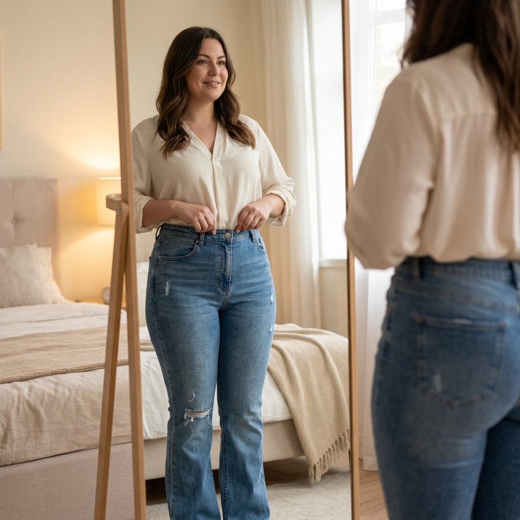 Denara – High Waist Ripped Flare Jeans