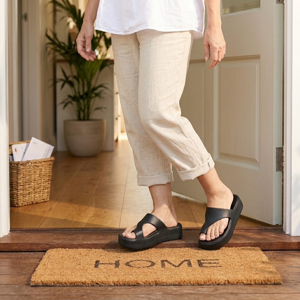 Elevana – Women's Cushioned Platform Toe Loop Sandals