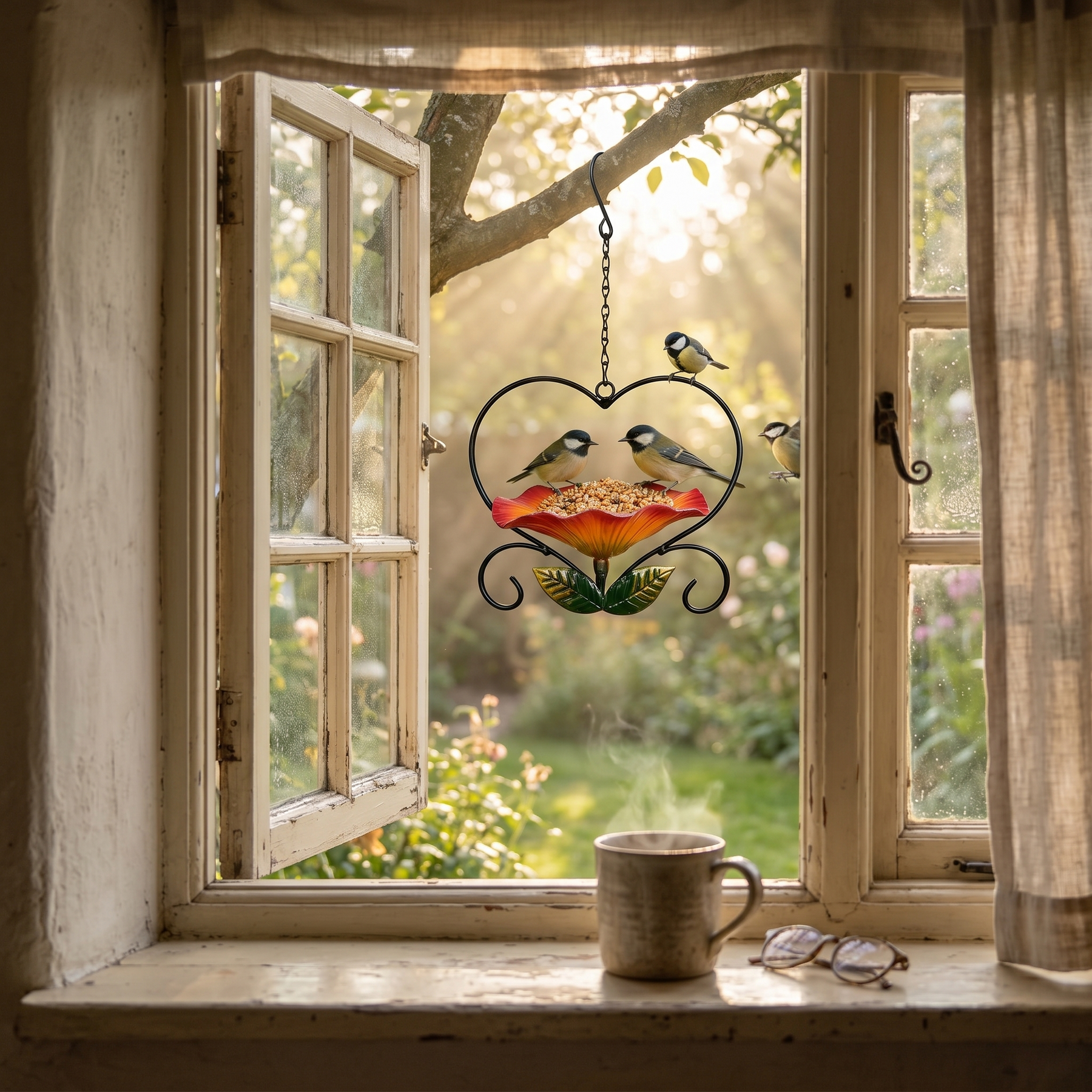 Bloomheart – Heart-Shaped Flower Bird Feeder