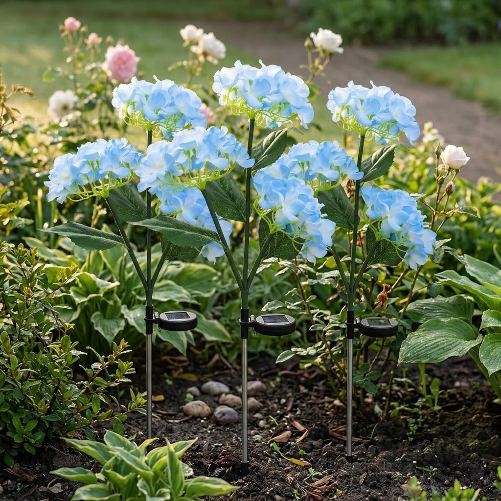Lumelle – Solar Hydrangea Garden Lights (2-Pack)