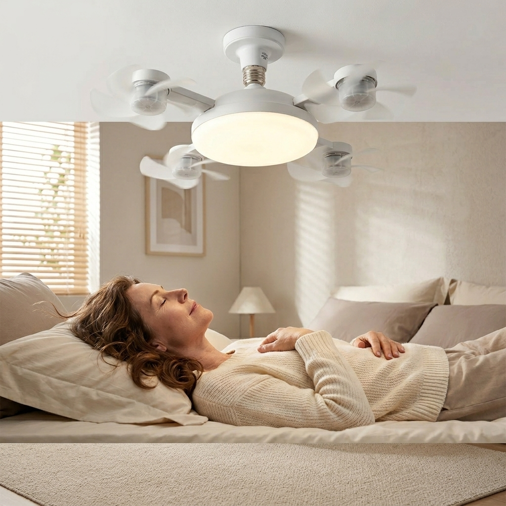 Aerolux – 4-Fan LED Ceiling Light for Hot Rooms