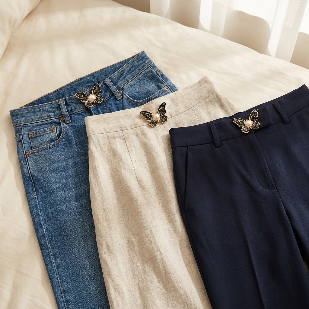 Belluna – Detachable Butterfly Waist Buckle for Loose Jeans