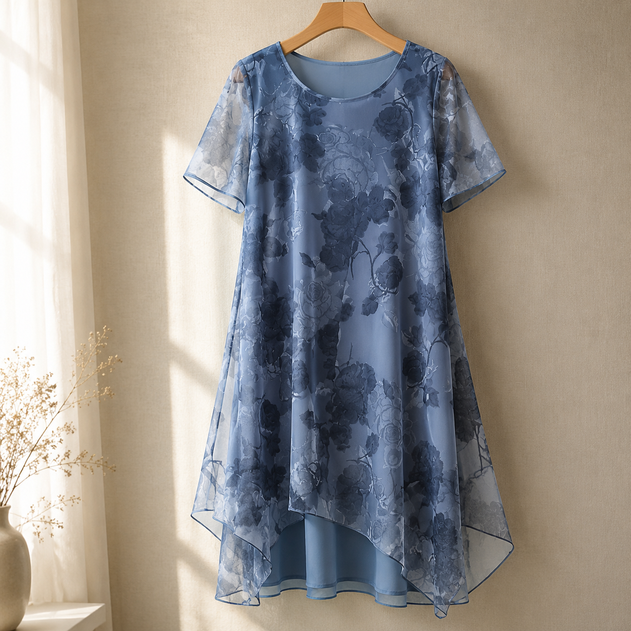 Florenza – Women's Layered Chiffon Floral Dress