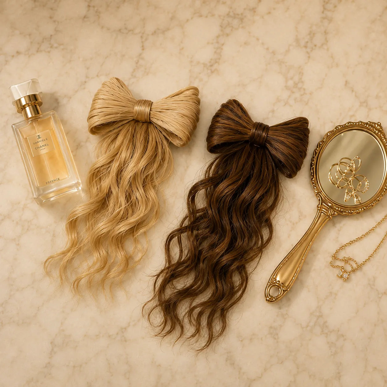 Lunavia – Bow Clip On Ponytail Hair Extension with Long Waves