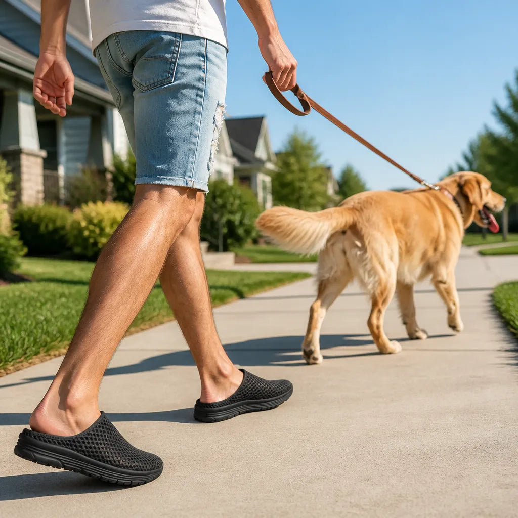 Airstep – Men's Breathable Mesh Slip-On Mules with Cushioned EVA Sole