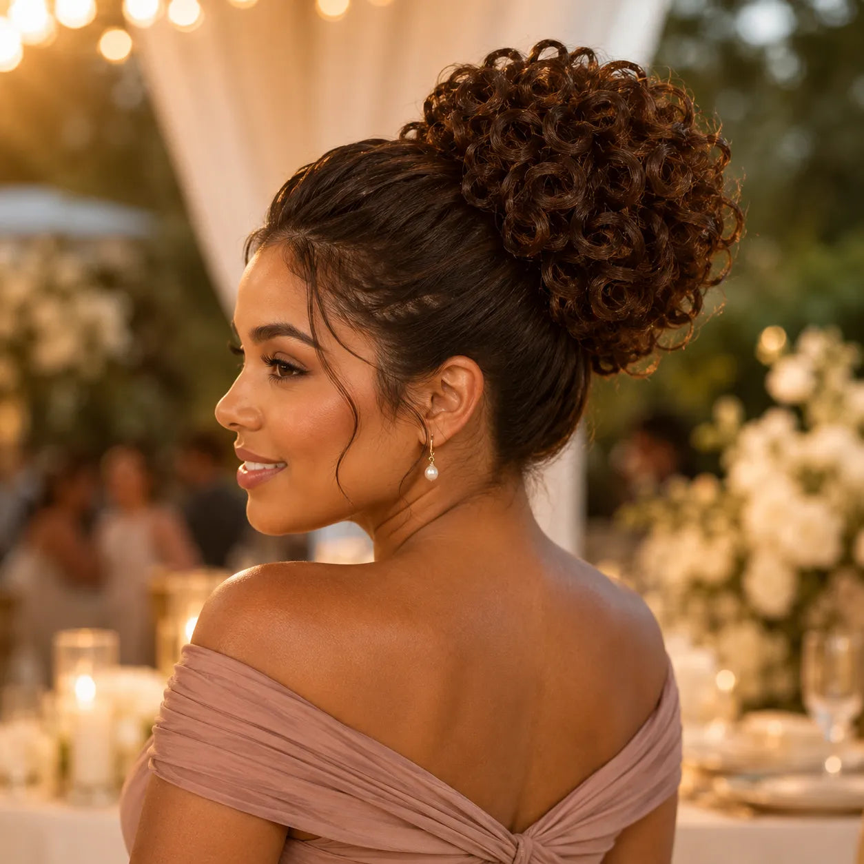 Curlova – Curly Drawstring Bun Hair Extension
