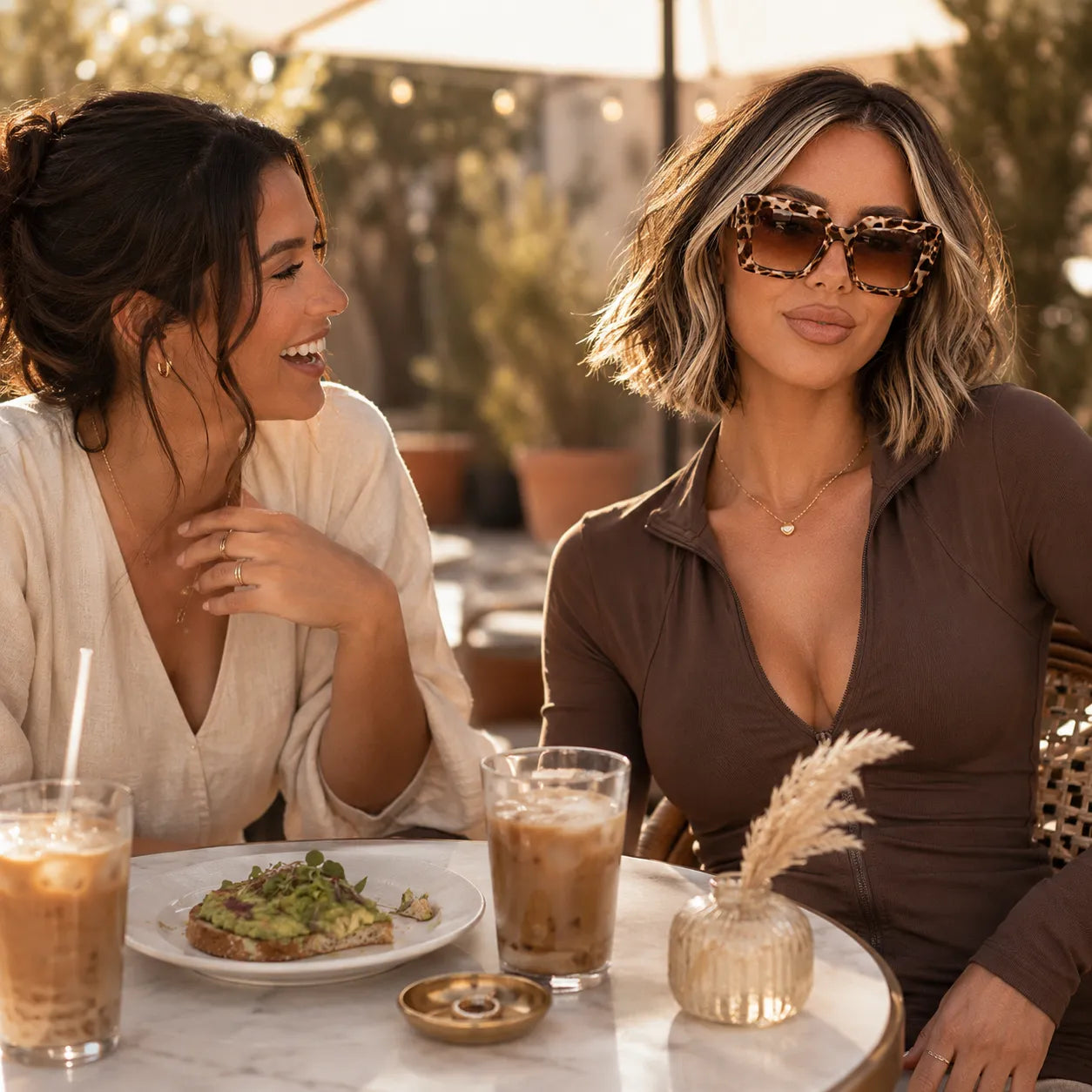 Florenza – Oversized Square Leopard Sunglasses with Gradient Lenses
