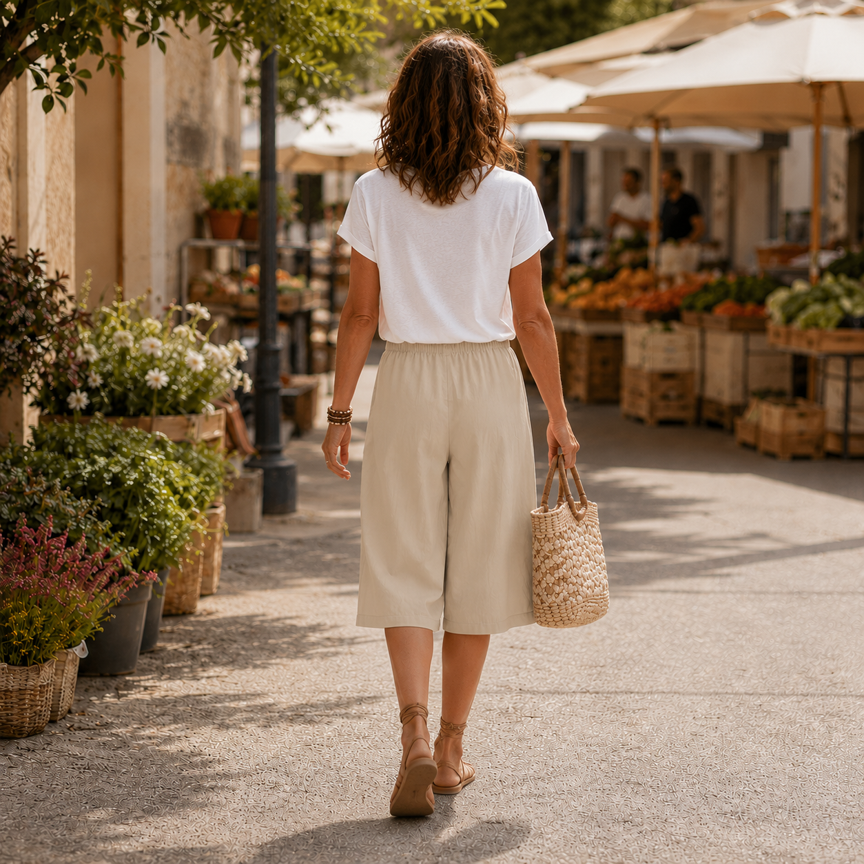 Calaya – Wide Leg Drawstring Pants for Women, Lightweight Summer Pull On Bottoms