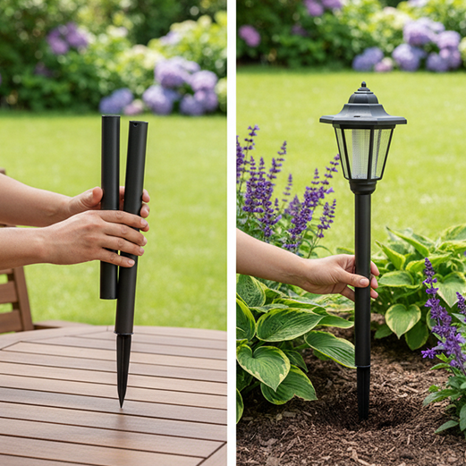 Lumivera – Vintage Hexagonal Solar Garden Light