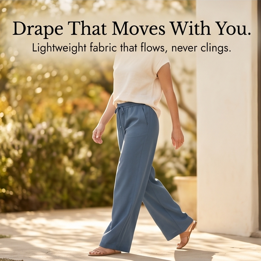 Linavia – Women's Breezy Wide-Leg Pants with Pockets