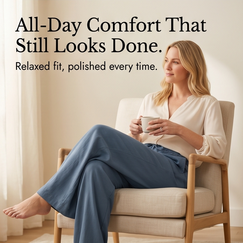 Linavia – Women's Breezy Wide-Leg Pants with Pockets