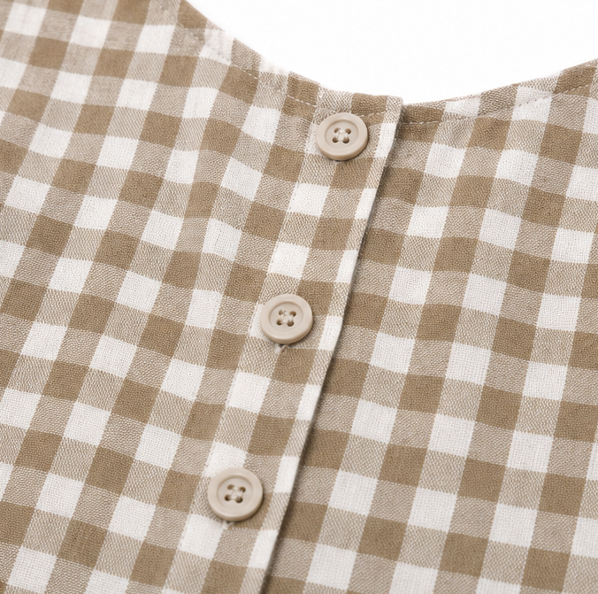 Linelle – Sleeveless Gingham Shell Top for Women, Boxy A-Line Summer Blouse