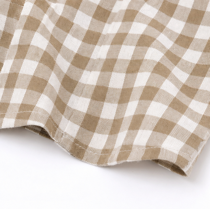 Linelle – Sleeveless Gingham Shell Top for Women, Boxy A-Line Summer Blouse