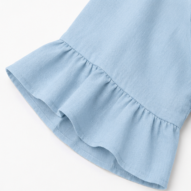 Linora – Ruffle Sleeve Linen-Look Two-Piece Summer Set