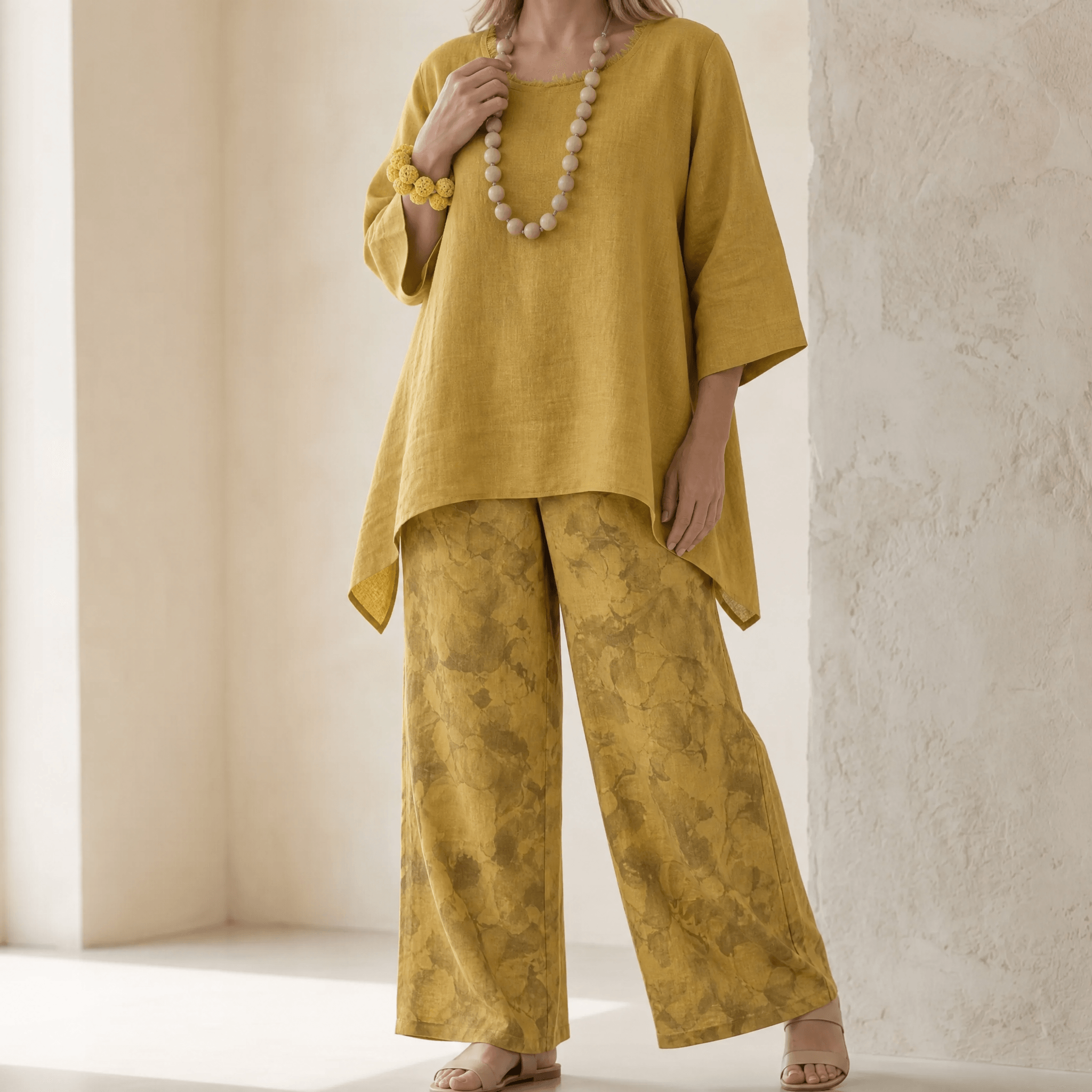 Linova – Women's Artful Linen Two-Piece Set