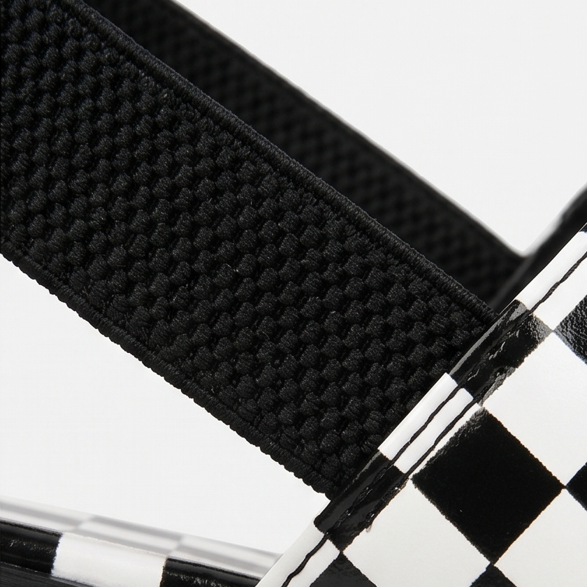 Livia – Checkered Platform Wedge Sandals