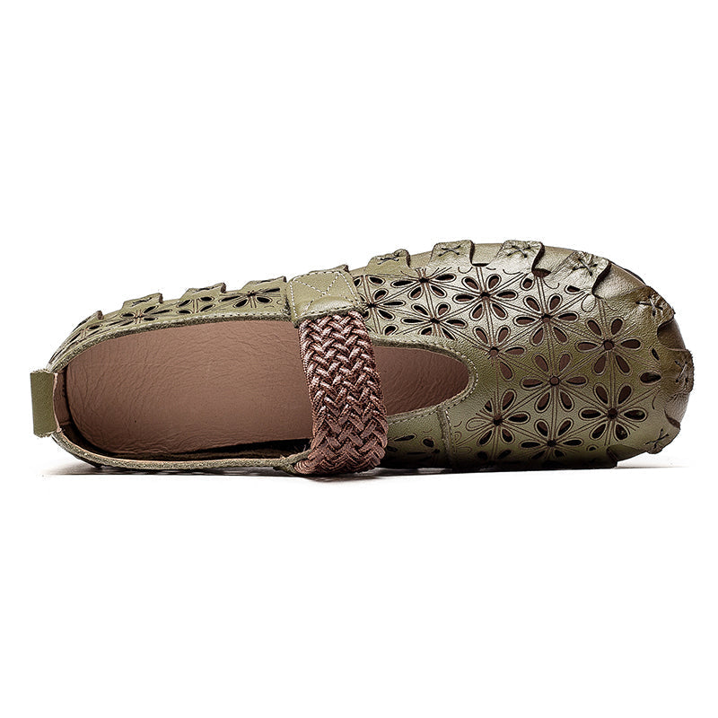 Sienna - Women’s Cow Leather Comfy Flats