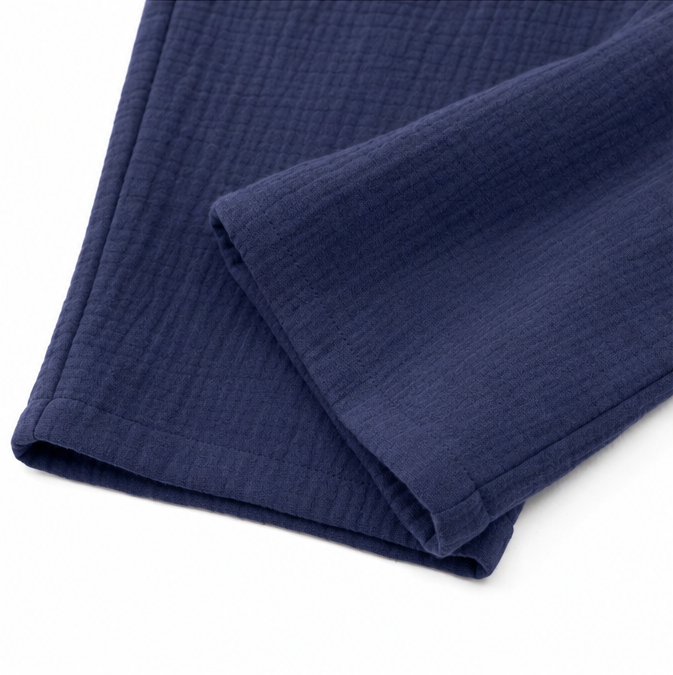 Loravie – Crinkle Wide Leg Elastic Waist Lounge Pants for Women