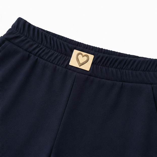 Loriana – Women's Matching Set, Cap Sleeve Polo Top & Wide Leg Trousers