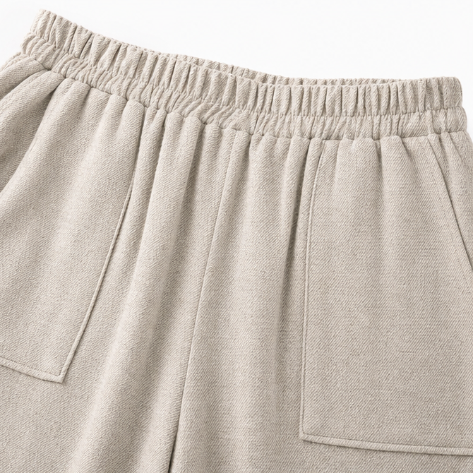 Loriane – Women's Cuffed Ankle Pull-On Pants, Relaxed Fit, Elastic Waist