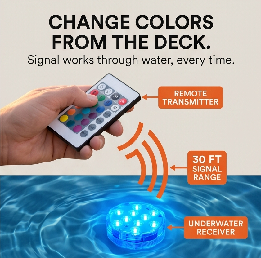 LumaGlow – Submersible Pool Light with Remote