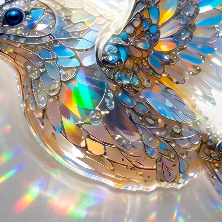 Lumara – Iridescent bluebird suncatcher ornament