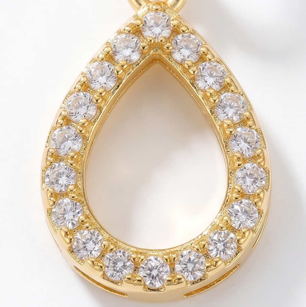 Lumiere – Crystal teardrop dangle hoop earrings