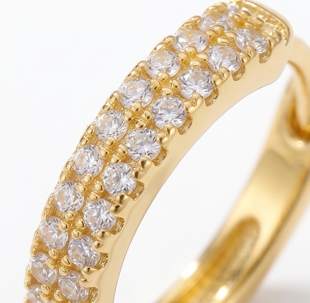 Lumiere – Crystal teardrop dangle hoop earrings