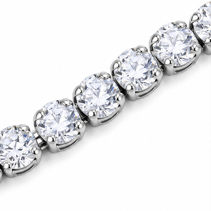 Lumière – Pavé Zircon Cross Tennis Bracelet in Silver or Gold