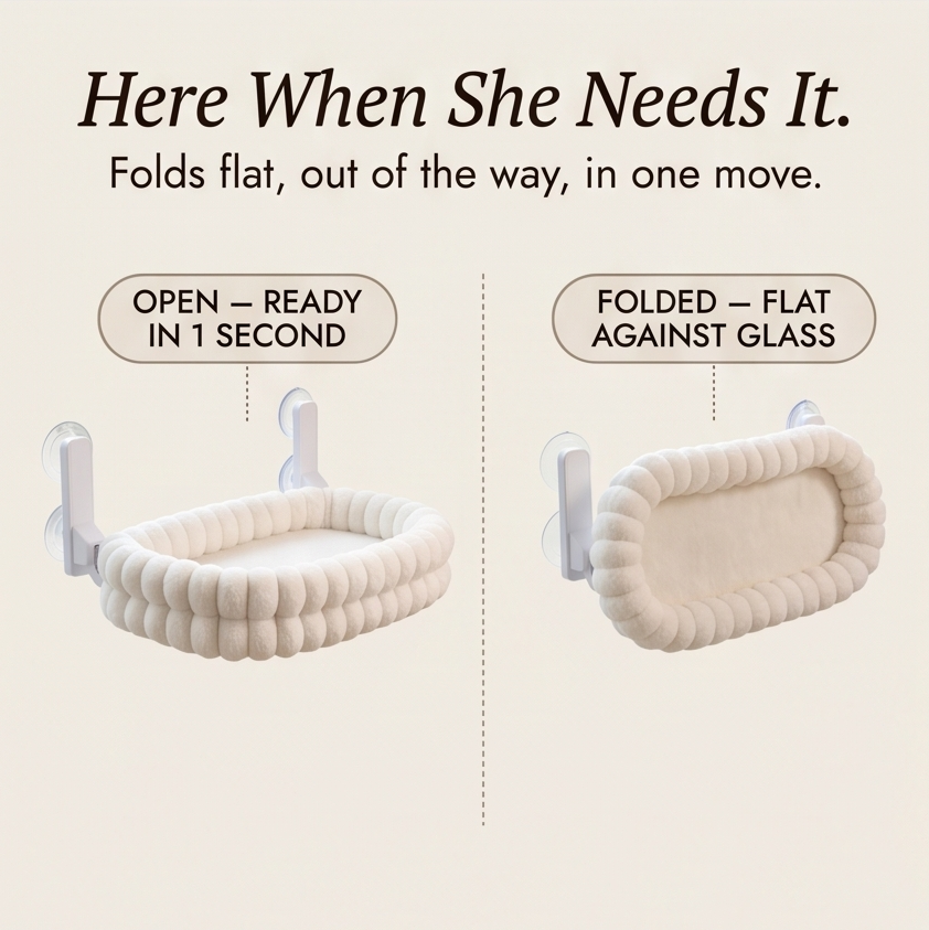 Lumiclaw – Foldable Window Cat Bed