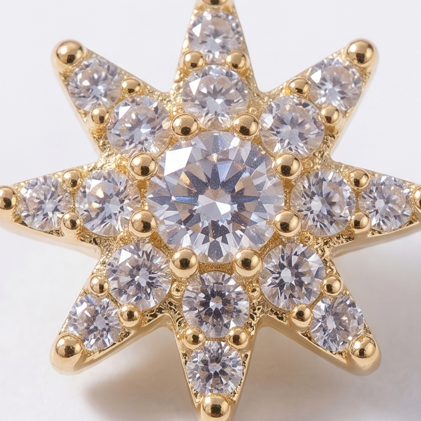 Luminelle – Gold Star Zircon Earrings