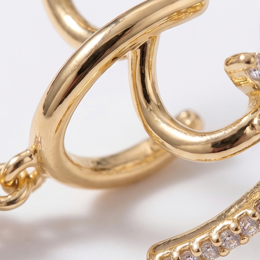 Luminelle – Gold Star Zircon Earrings