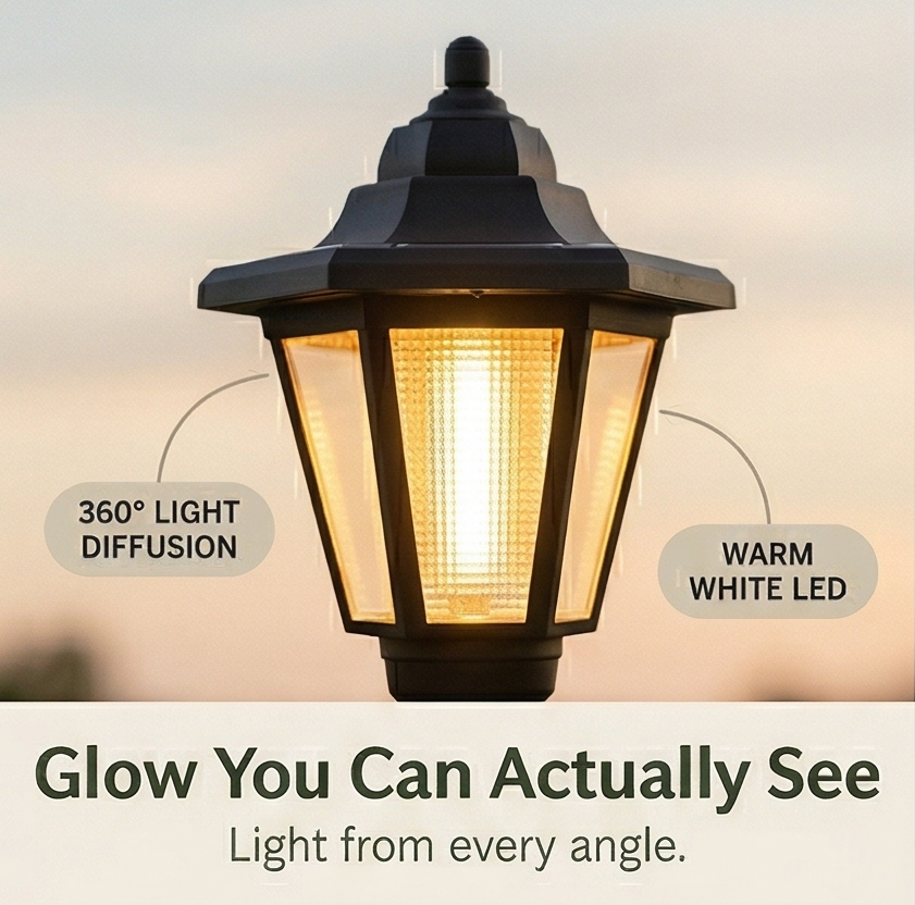 Lumivera – Vintage Hexagonal Solar Garden Light