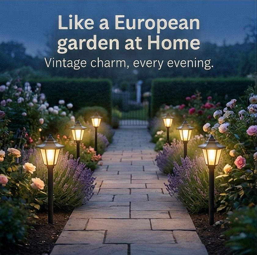 Lumivera – Vintage Hexagonal Solar Garden Light