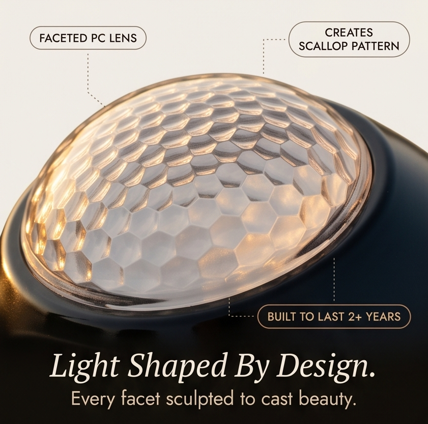 Lumora – Decorative Solar Fence Lights with Warm Scallop Glow (6-Pack)