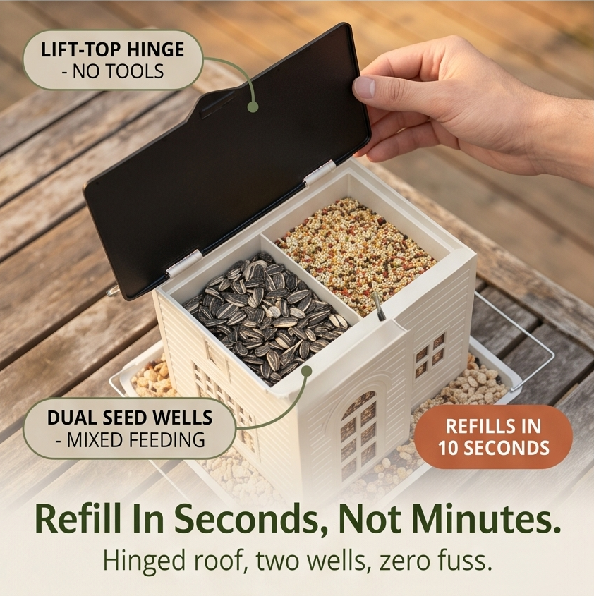 Lumora – Solar Bird House Feeder with Auto-Glow Windows