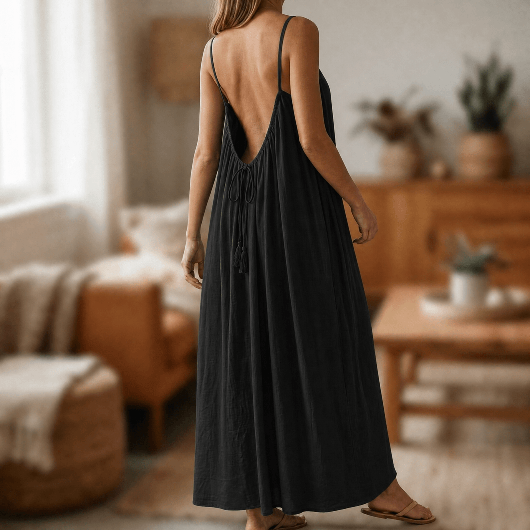 Lunavia – Backless Cami Maxi Dress for Warm Summer Days