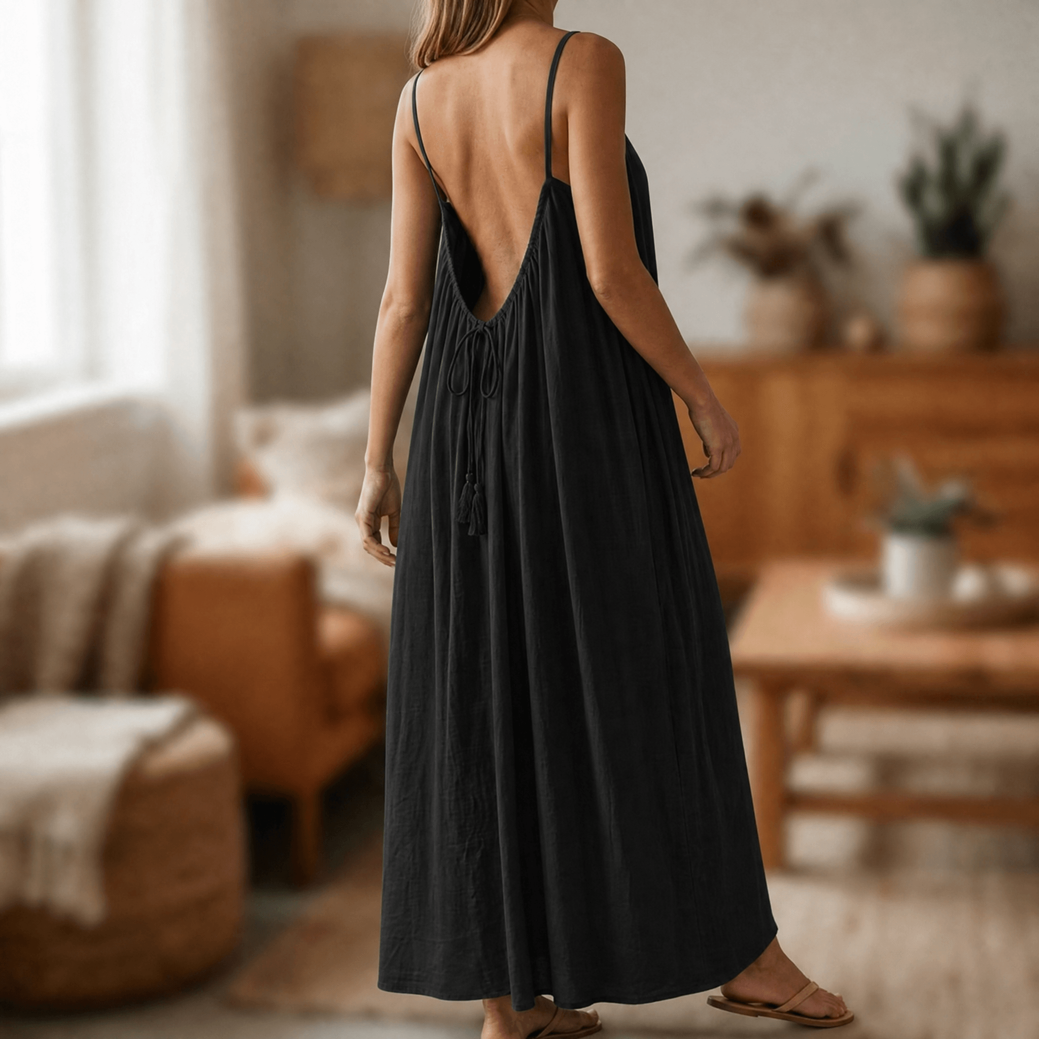 Lunavia – Backless Cami Maxi Dress for Warm Summer Days