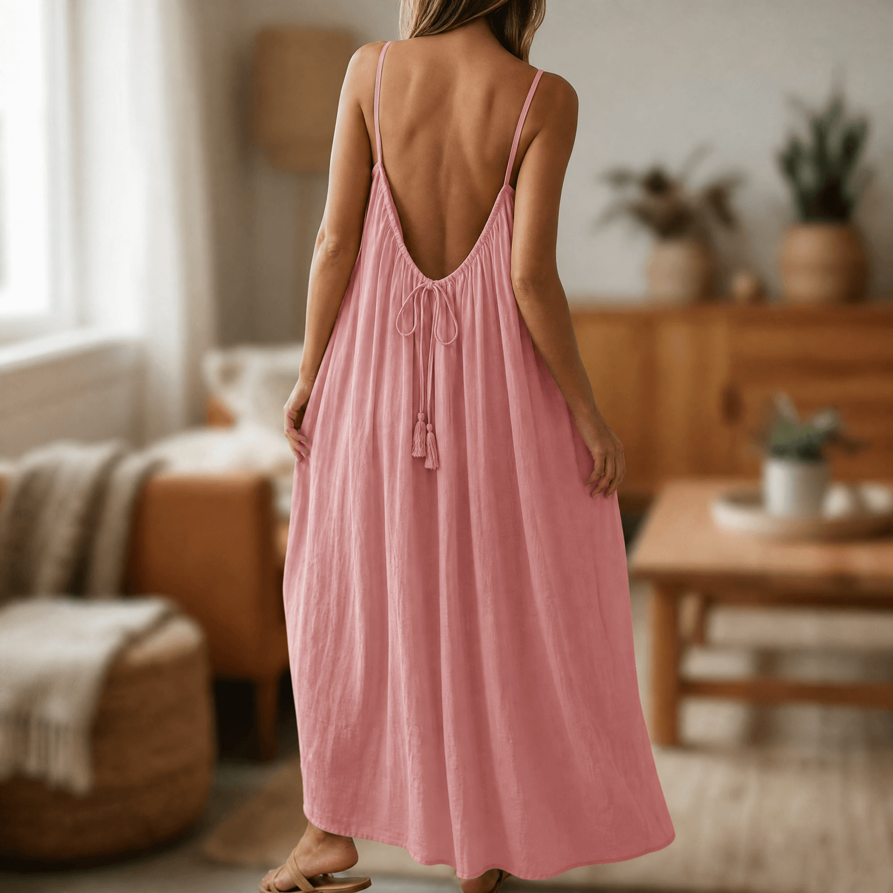 Lunavia – Backless Cami Maxi Dress for Warm Summer Days