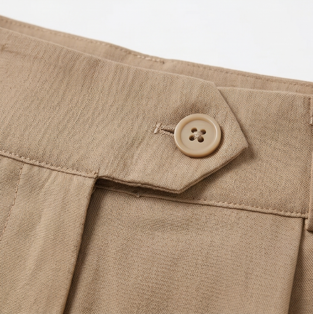 Lunavia - High-Waist Pleated Tailored Shorts
