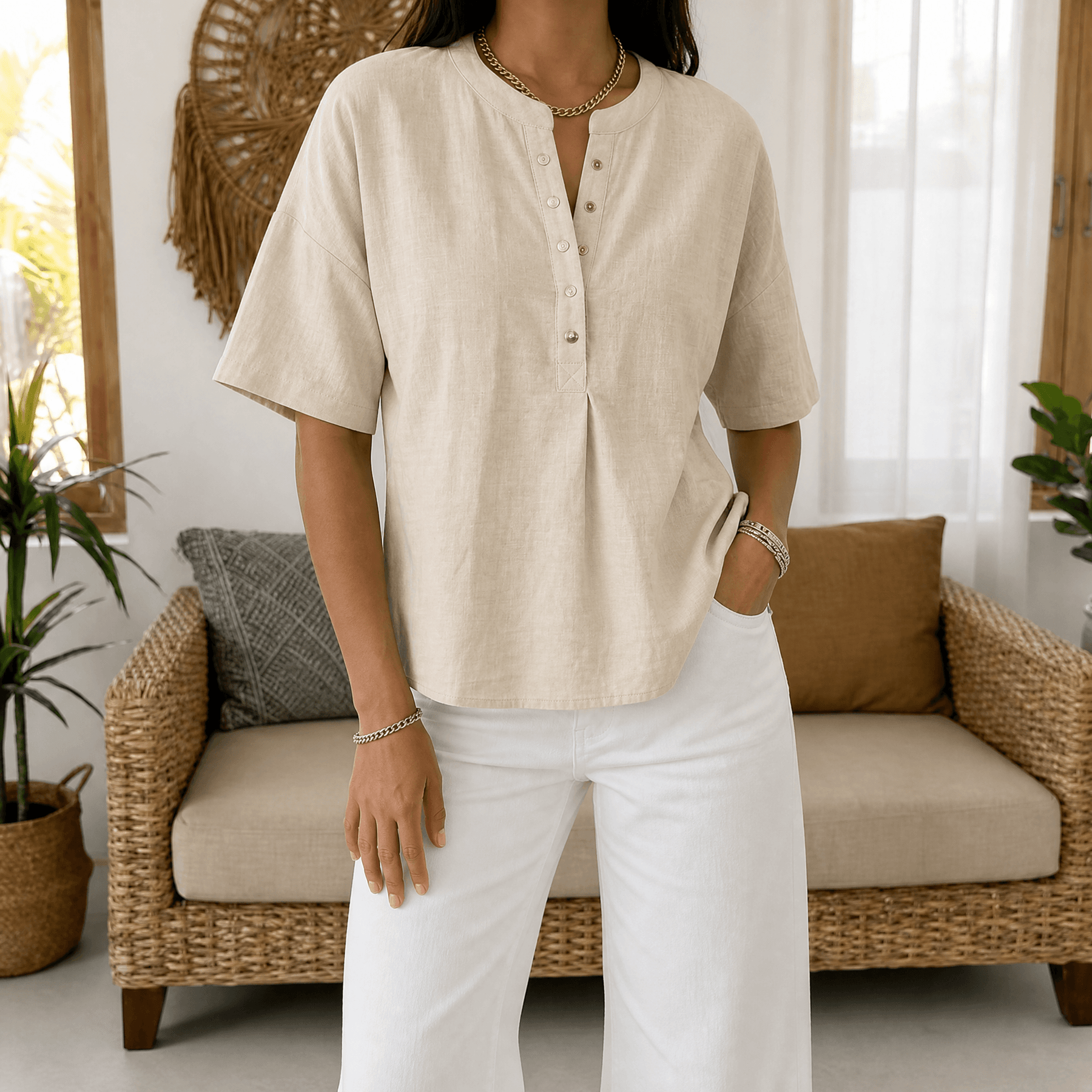 Lunavia Effortless Women's Henley Blouse