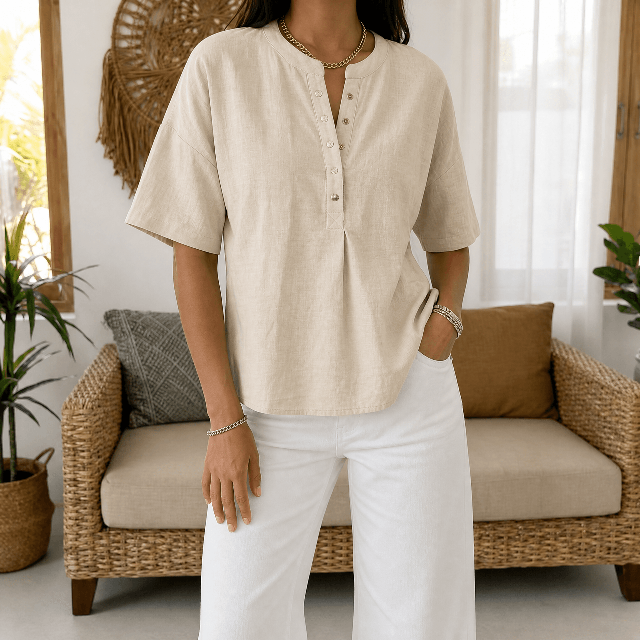 Lunavia Effortless Women's Henley Blouse