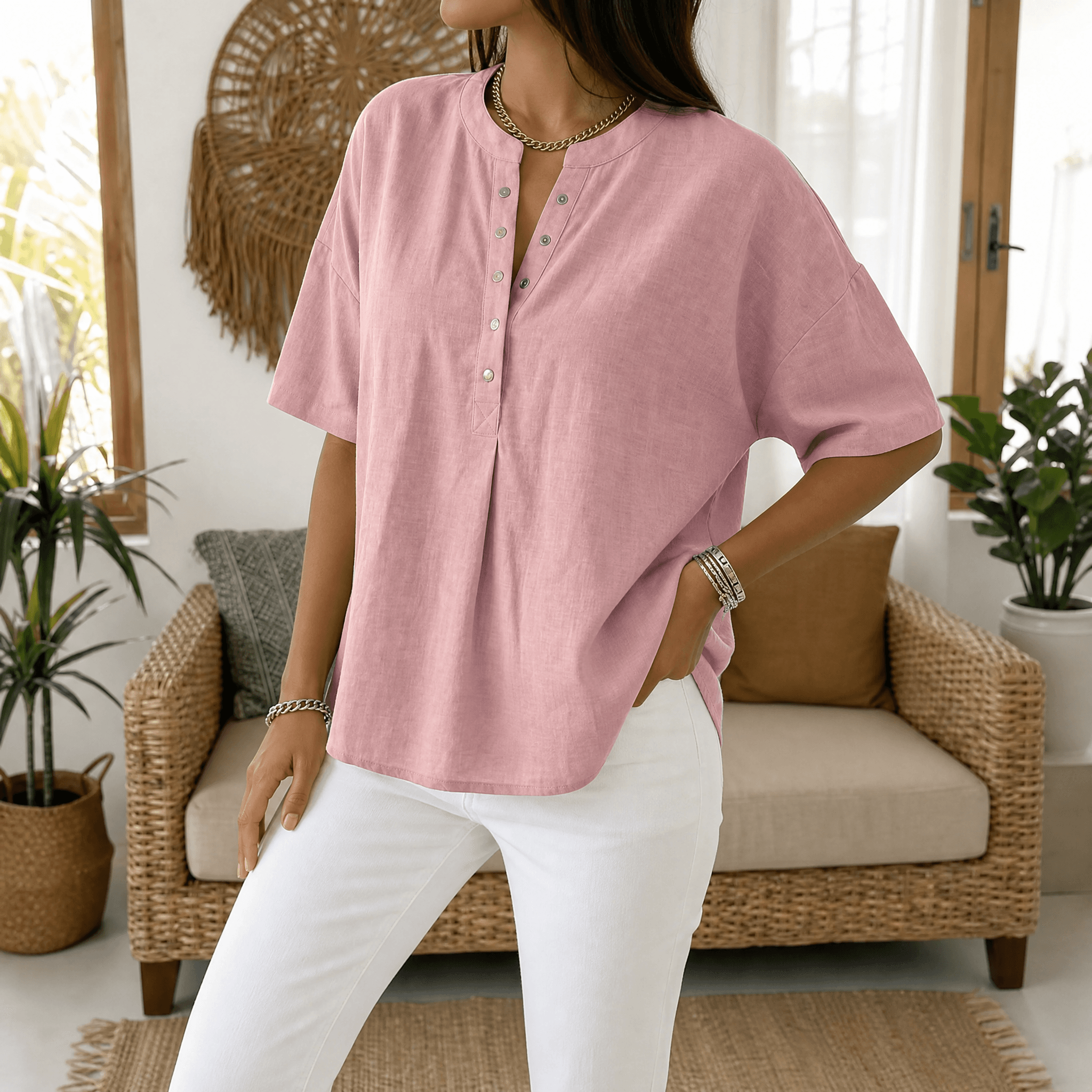 Lunavia Effortless Women's Henley Blouse